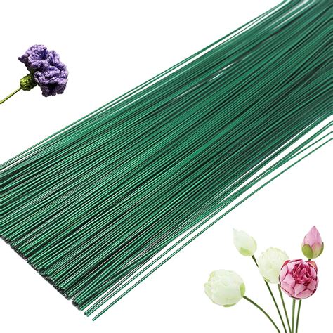 Just Flowers Green Floral Stem Wire, Craft Wire for Flower Making (50 ...