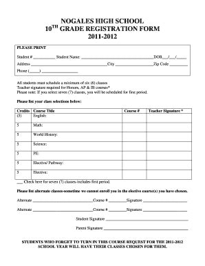 English Class Registration Form - Fill Online, Printable, Fillable ...