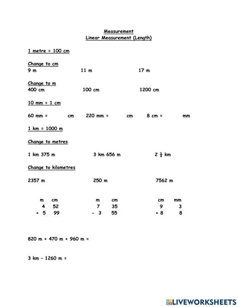 Image result for Measuring Objects Worksheet Grade 4