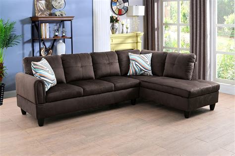 UHOME Microfiber L-Shape Sectional Sofa - Midnight India | Ubuy