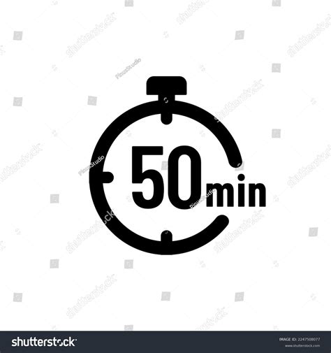50 Minutes Timer 50 Minutes Stopwatch Stock Vector (Royalty Free ...