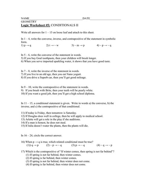 Image result for Math Conditional Statement Worksheets