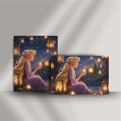 Rapunzel Lantern Scene Inspired Canvas Art | Tangled Disney Image for ...