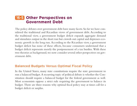 Other Perspectives on Government Debt - MACRO ECONOMICS - Studocu