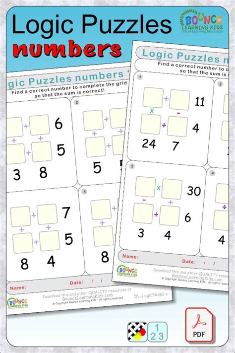 Image result for Number Logic Puzzles