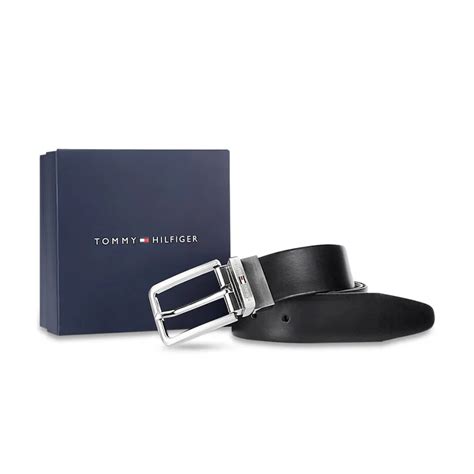 Tommy Hilfiger Fresno Plus Men's Formal Leather Belt Black+Brown – Brand27