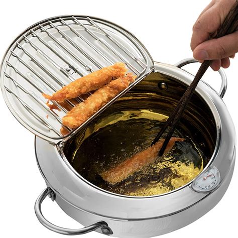 Amazon.com: Yopay 304 Stainless Steel Deep Fryer Pot, Frying Chicken ...