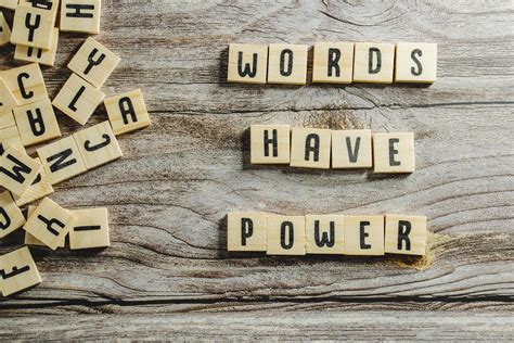 Words Have Power word cube on wood background ,English language ...