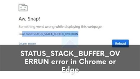Error Code Status Stack Buffer Overrun 的图像结果