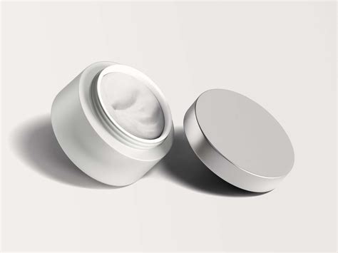 Free Rounded Cosmetic Jar Mockup (PSD)