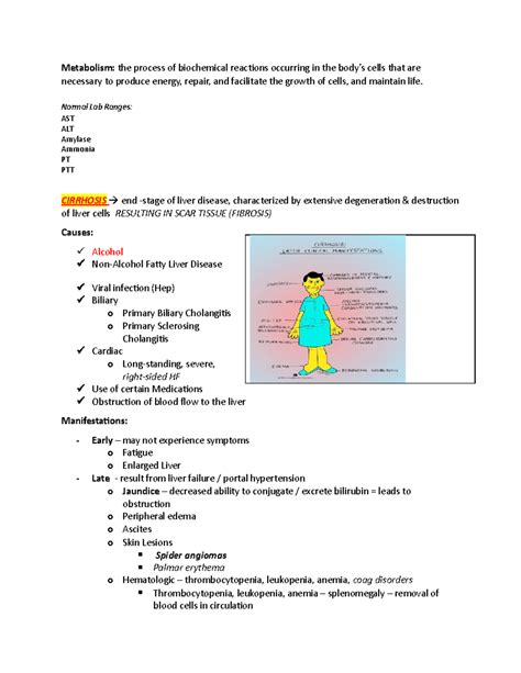 Metabolism - Normal Lab Ranges: AST ALT Amylase Ammonia PT PTT ...