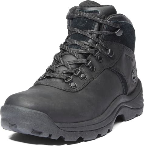 Timberland Men's Flume Mid Waterproof Hiking Boot, Black Full-Grain-NEW ...