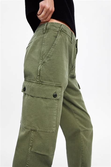 STRAIGHT CUT MID RISE JEANS ZW COLLECTION | Cargo pants women, Cargo ...