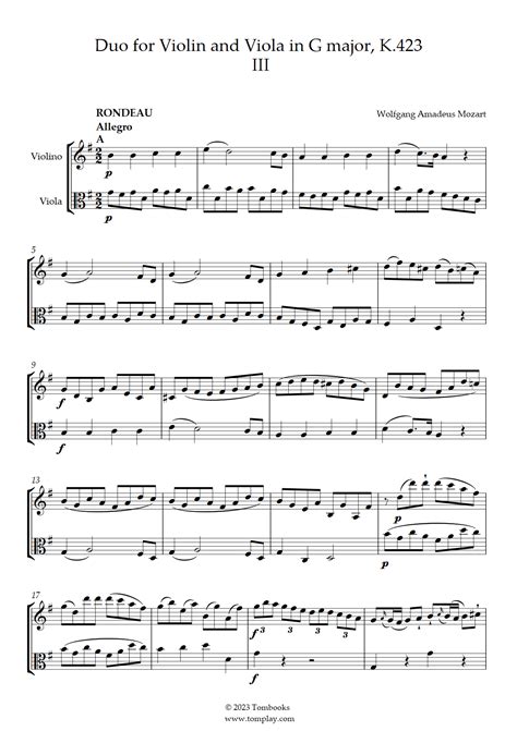 Duo pour violon Violin Sheet Music to download and print