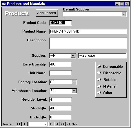 Stock Control Program