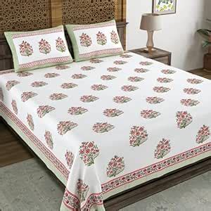 BLOCKS OF INDIA Hand Block Printed 250 TC Cotton Super King Size ...