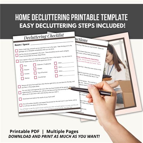 Image result for Decluttering Checklist Free Printable