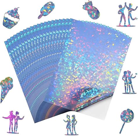 HASTHIP® Holographic Sheet Self Adhesive Vinyl Sticker Photo Paper ...