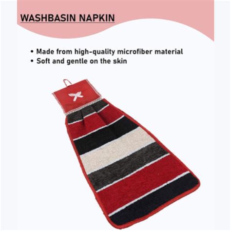 Washbasin Napkin Towel with Tie Bow – Hanging Kitchen Hand Towel (Rand ...