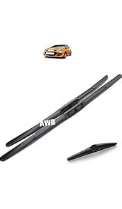AWB® Hybrid Wiper Blades Front + Rear Compatible with Grand i10 (Pack ...
