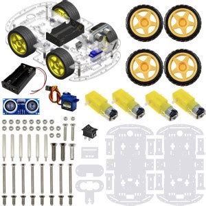 SunRobotics 4WD Robotics Chassis with Motors , wheels & 18650 battery ...
