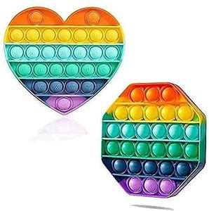 Homeschooling Ideas HSI 100 Pop It Fidget Toys, Big Push Pop Its Bubble ...