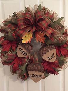 Fall Welcome Wreath by Fall Wreath Fall Welcome Wreath Autumn Wreath Burlap Fall Welcome Wreath