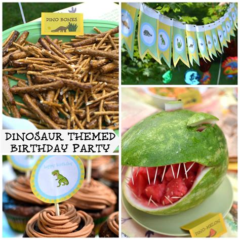 DINOSAUR THEMED PARTY { ...and FREE printables } - | Dinosaur themed ...