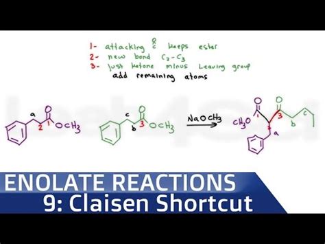 Claisen Condensation Product Shortcut by Leah4sci Video Lecture - MCAT