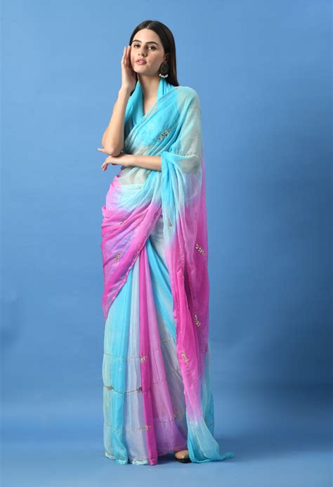 Asmani Embellished Chiffon Saree | Festive & Party Wear