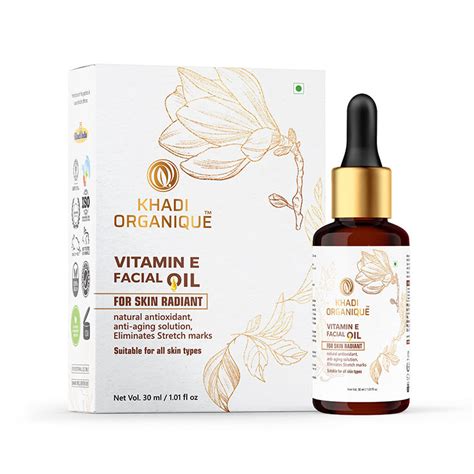 Buy Khadi Organique Vitamin E Facial Oil for Radiant & Glowing Skin ...