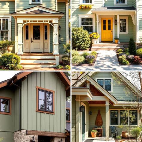 22 Sage Green Siding Exterior House Color Scheme Ideas - Lost At E Minor