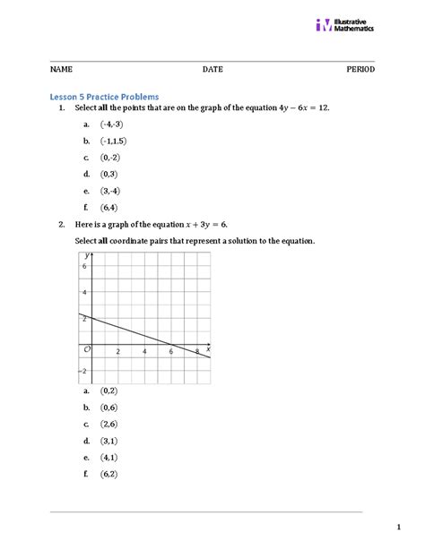 Unit 2 Lesson Practice Problems - Equations & Inequalities - Studocu