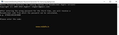 Samsung Laptop Master Password Generator tool | Samsung bios password ...