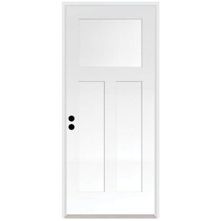 Codel Doors 32" x 96" Primed White Shaker Exterior Fiberglass Door ...