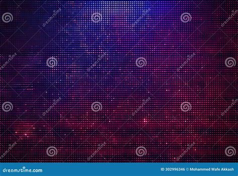 LED Video Wall Screen Texture Background Vector Blue and Red Purple ...