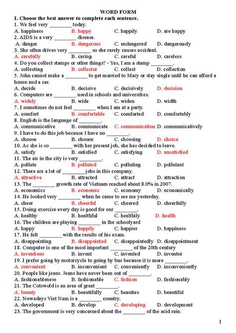 Image result for Word Form Questions