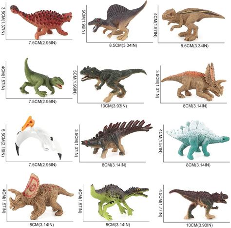 Buy 12 PCS Realistic Dinosaur Model Figures Carnotaurus Velociraptor ...