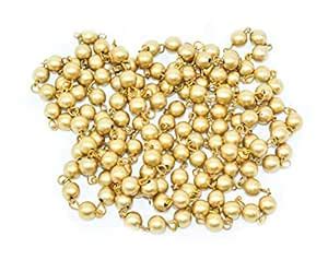 Goelx 5 Mtr Rosary Pearl Link Chain Garland Bead Size 8mm for Jewelry ...