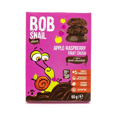 BOB SNAIL 2.1 OZ APPLE RASPBERRY CHOCOLATE COVERED FRUIT CRUSH ...