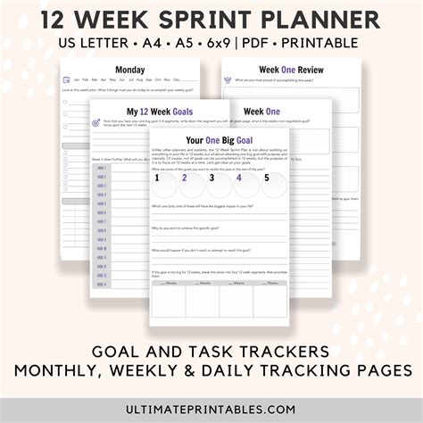 12 Week Year Planner - Ultimate Printables