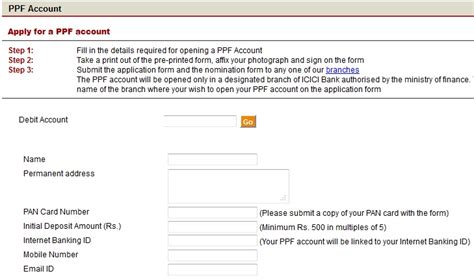 How to open an Online PPF Account in ICICI Bank?
