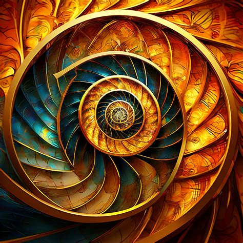 Intricate digital art showcasing the Fibonacci sequence by Lim Kwang ...