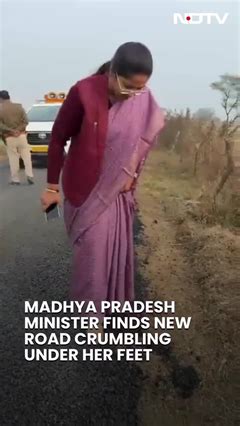 Madhya Pradesh minister slams PWD as newly built road collapses during ...