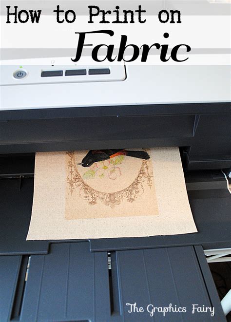 How to Print on Fabric - Freezer Paper Method - The Graphics Fairy