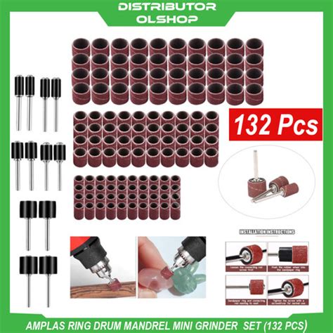 Jual Amplas Drum Set 132pcs Refil Amplas Ring Mandrel Mini Bulat ...