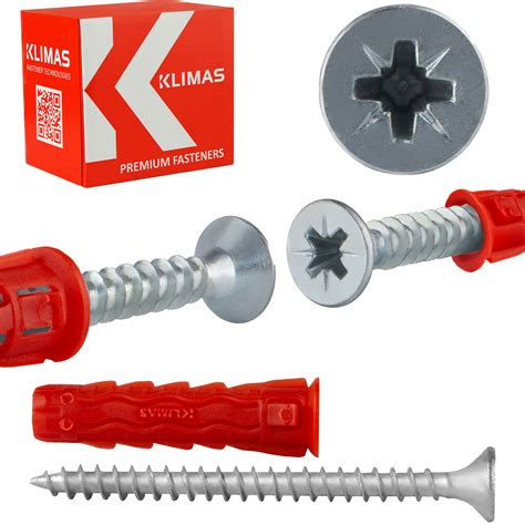 Расширительные заглушки 6 x 30 мм 100 шт. Универсальные с винтом 40 мм ...