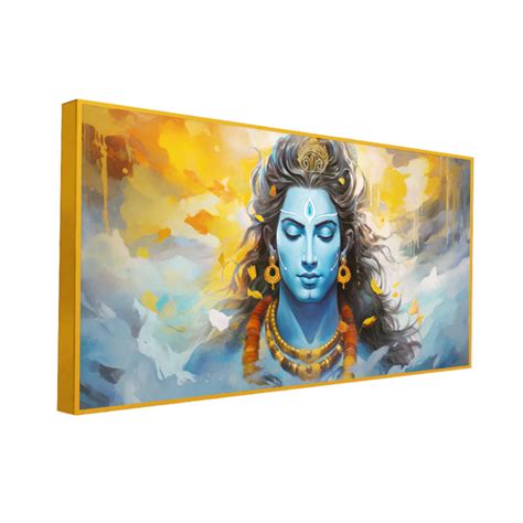 Eurotex Lord Shiva Meditation, Canvas Printed, Home Wall Painting - Eurotex