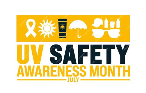 Premium Vector | July is UV Safety Awareness Month background template ...