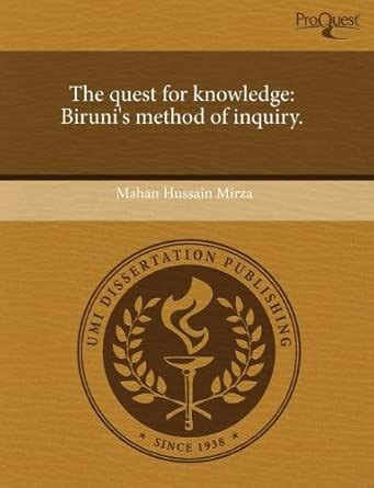 Buy The Quest for Knowledge: Biruni's Method of Inquiry. Book Online at ...